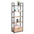 ID MARKET - Etagère 5 niveaux avec tiroir DETROIT design industriel 170 cm - vignette