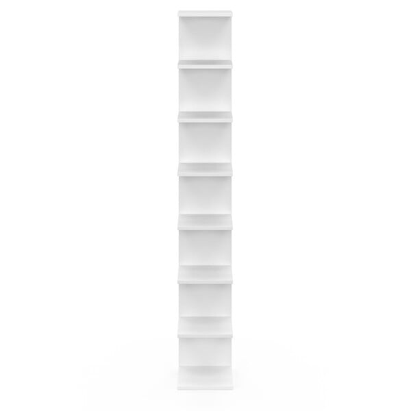 ID MARKET - Etagère murale suspendue double position CHIARA 8 étagères blanc 190 cm - large