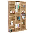 ID MARKET - Bibliothèque étagère CD CEYLIA 30 cases avec étagères modulables effet bois - vignette