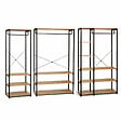 ID MARKET - Dressing modulable XXL grande capacité L. 250 cm DETROIT design industriel - vignette