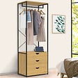 ID MARKET - Dressing penderie 3 tiroirs L.60 cm DETROIT design industriel - vignette