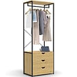 ID MARKET - Dressing penderie 3 tiroirs L.60 cm DETROIT design industriel - vignette