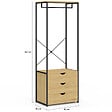 ID MARKET - Dressing penderie 3 tiroirs L.60 cm DETROIT design industriel - vignette