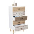 ID MARKET - Chiffonnier 5 tiroirs BAHIA 60x40x110 cm commode semainier design scandinave - vignette