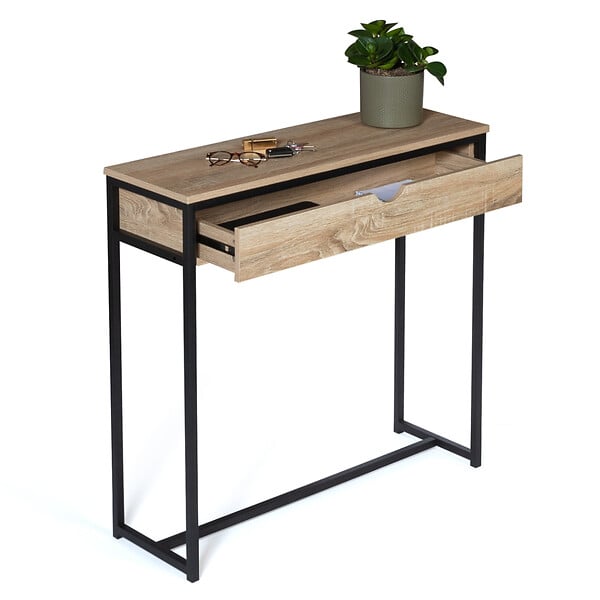 ID MARKET - Console 1 tiroir DETROIT design industriel - large