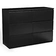 ID MARKET - Commode 6 tiroirs TOMI 110 cm bois noir - vignette