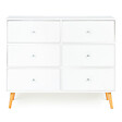 ID MARKET - Commode 6 tiroirs EMMIE 110 cm scandinave blanc - vignette