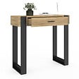 ID MARKET - Console 1 tiroir PHOENIX bois et noir - vignette