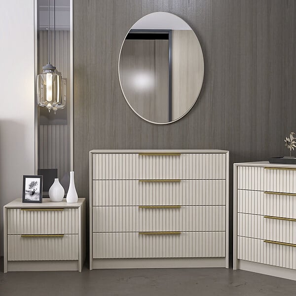 HABITAT ET JARDIN - Commode en bois "Kale" - 100 x 45 x 85 cm - Beige - large