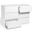 ID MARKET - Commode 6 tiroirs TOMI 110 cm bois blanc - vignette