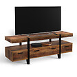 ID MARKET - Meuble TV 140 cm AUSTRIA avec tiroirs bois pieds épingle - vignette