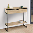 ID MARKET - Console 1 tiroir DETROIT 1 étagère design industriel - vignette