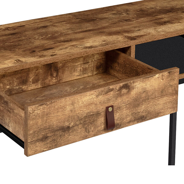 ID MARKET - Console 2 tiroirs CHICAGO design industriel - large