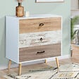 ID MARKET - Commode 3 tiroirs BAHIA 75 cm scandinave - vignette
