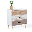 ID MARKET - Commode 3 tiroirs BAHIA 75 cm scandinave - vignette