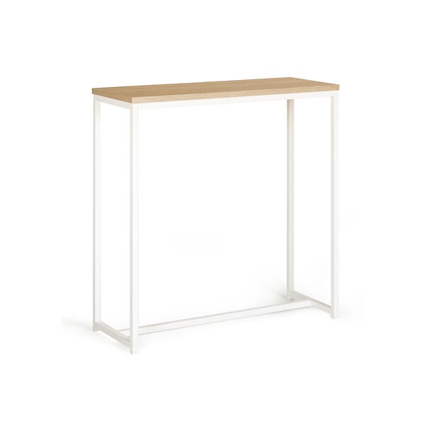 ID MARKET - Console DETROIT design industriel bois et métal blanc - large