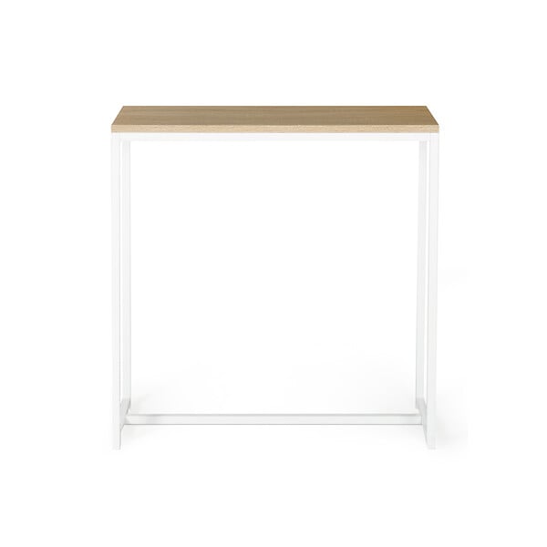 ID MARKET - Console DETROIT design industriel bois et métal blanc - large