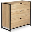 ID MARKET - Commode 3 tiroirs DETROIT 80 cm design industriel - vignette