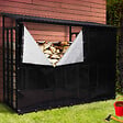 ID MARKET - Abri de stockage en acier galvanisé pour bûches L. 274 cm avec housse de protection - vignette