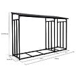 ID MARKET - Abri de stockage en acier galvanisé pour bûches L. 274 cm avec housse de protection - vignette