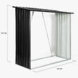 ID MARKET - Abri de stockage 2 m³  gris en acier galvanisé pour bûches - vignette
