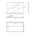 KIAMAMI VALENTINA - Miroir De Salle De Bain 120X70 Cm Réversible Avec Cadre À Support - vignette
