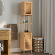 ID MARKET - Meuble colonne salle de bain bambou BEA 2 portes - vignette