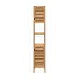 ID MARKET - Meuble colonne salle de bain bambou BEA 2 portes - vignette