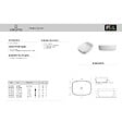 CERAMIA - Ceramia Vasque à poser rectangulaire 50 x 37,5 x 13,5 cm sans trop-plein blanc mat PixL (CEPX4937WM) - vignette