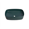 CERAMIA - Ceramia Vasque à poser rectangulaire 50 x 37,5 x 13,5 cm sans trop-plein vert mat PixL (CEPX4937GEM) - vignette
