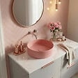 CERAMIA - Ceramia Vasque à poser ronde 36 cm hauteur 12,5 cm sans trop-plein rose mat PixL (CEPX3636PM) - vignette