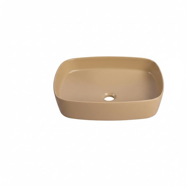 CERAMIA - Ceramia PixL 50 x 37,5 x 13,5 cm vasque à poser Infinitio, sans trop-plein, moka (CEPX4937MOM) - large