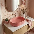 CERAMIA - Ceramia Vasque à poser ovale 50 x 36,5 x 12 cm sans trop-plein rose mat PixL (CEPX5037PM) - vignette