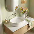 CERAMIA - Ceramia Vasque à poser ovale 50 x 36,5 x 12 cm sans trop-plein blanc brillant PixL (CEPX5037) - vignette