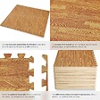 TECTAKE - Ensemble de 24 dalles carrées EVA - Tapis de sol et de sport imprimé bois - vignette