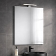 KIAMAMI VALENTINA - Miroir De Salle De Bains Réversible 80X60 Avec Lampe Chromée De 20Cm - vignette