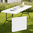 ID MARKET - Table pliante d'appoint portable 180 cm pour camping ou réception - vignette