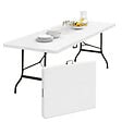 ID MARKET - Table pliante d'appoint portable 180 cm pour camping ou réception - vignette