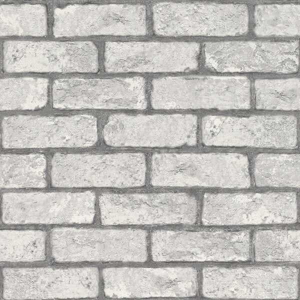 RASCH - Pp duplex motif briques gris - large