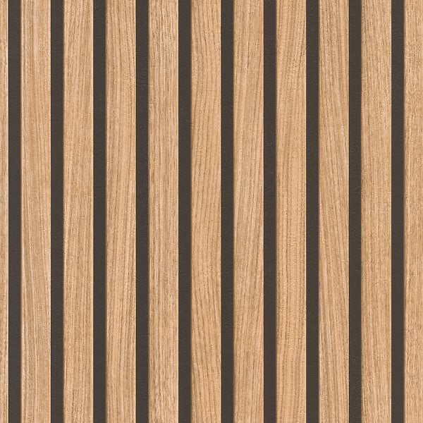 RASCH - Pp duplex motif bois marron noir - large