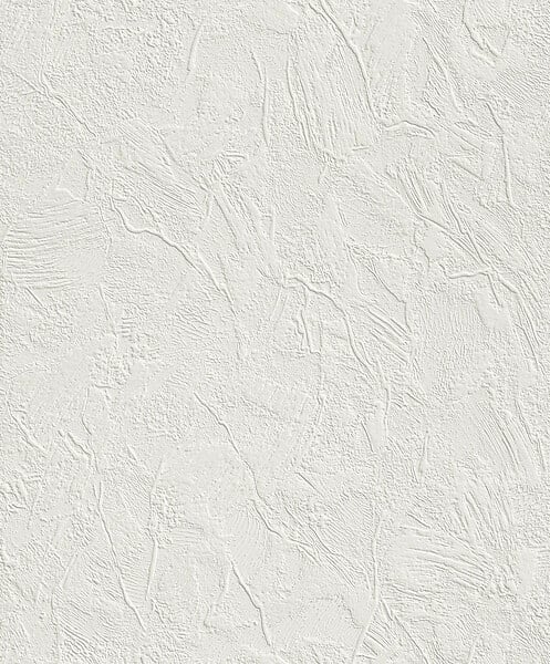 RASCH - Papier peint intissé effet plâtre taloché - Blanc - large