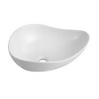 CERAMIA - Vasque à poser design asymétrique 50,5 x 38 x 19 cm sans trop-plein blanc mat PixL (CEPX5038WM) - vignette