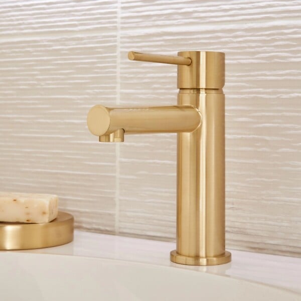 ESSEBAGNO - Luisa mitigeur lavabo bas or brossé - large