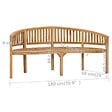 VIDAXL - vidaXL Banc de jardin en forme de banane 180 cm bois de teck solide - vignette