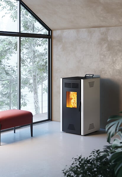 INVICTA - Poêle à granulés Adrano 7 Plus - Acier - 7,3kW - large