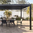 CONCEPT USINE - Pergola bioclimatique 4x3m structure et lames en aluminium gris anthracite NAXOS - vignette