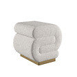 HABITAT ET JARDIN - Pouf en bois "Sally" 40 x 42 x 42 cm - Crème - vignette