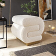 HABITAT ET JARDIN - Pouf en bois "Sally" 40 x 42 x 42 cm - Crème - vignette