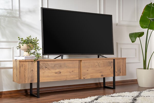 HABITAT ET JARDIN - Meuble TV en bois "Serenity" 180 x 30 x 50 cm - Pin atlantique - large