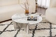 HABITAT ET JARDIN - Table basse en bois "Orion" 90 x 60 x 30 cm - Marbre de Freesia - vignette